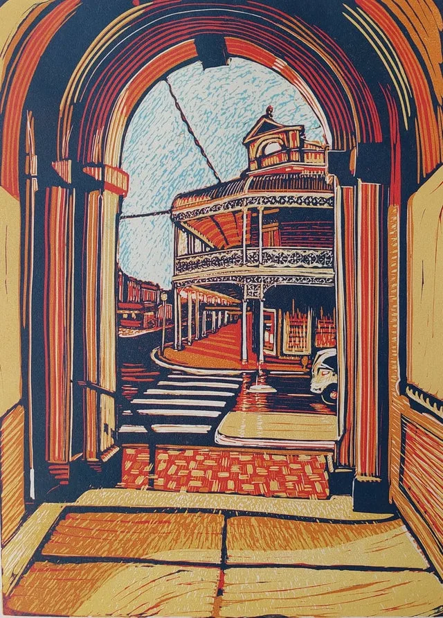 Armidale, original lino prints