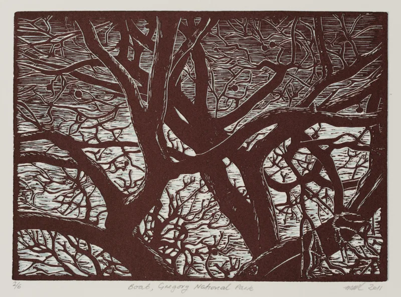Australian Bush, original lino prints